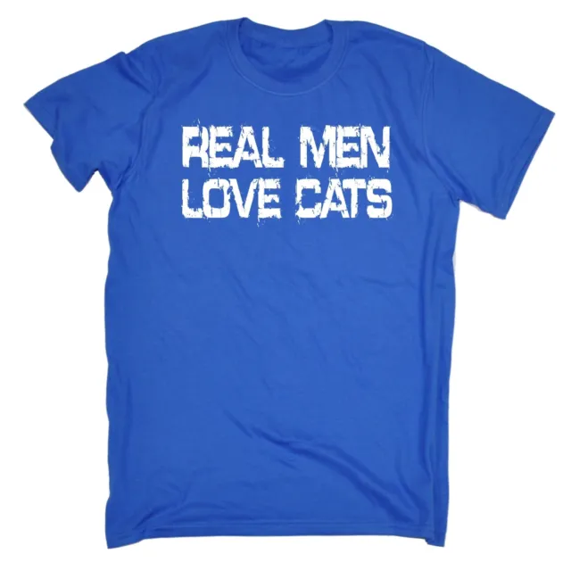 Real Men Love Cats T-SHIRT Tee For Him Kitten Kitty Present birthday funny gift