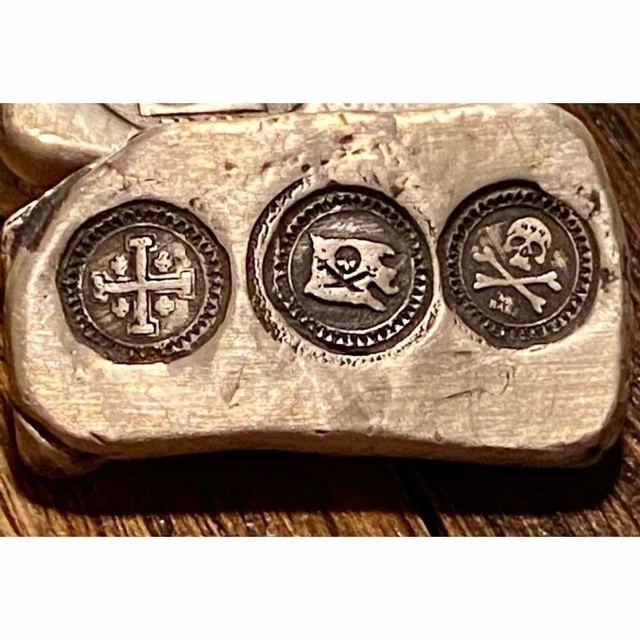2 Troy Oz .999 Fine Silver Bar – MK BarZ Stars & Stripes Skull – USA Made