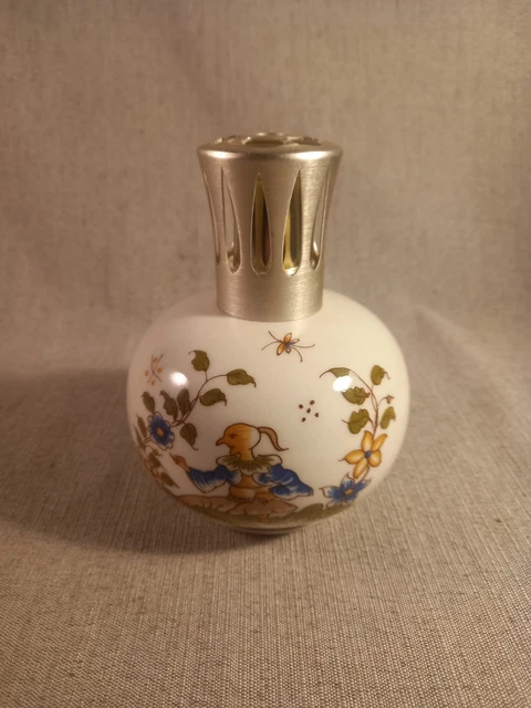 Lampe Berger En Porcelaine Décor Paon - Made In France - Diffuseur De Parfum - Occasion
