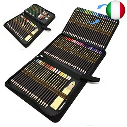 Matite Colorate Professionali, Set da 96 pezzi di matite da disegno e per