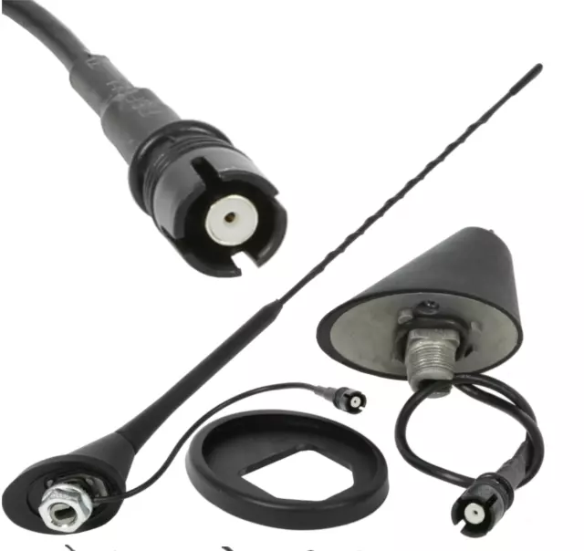 Antena Raku 2 II de Techo Pie Amplificador para VW Passat Golf 4 Polo