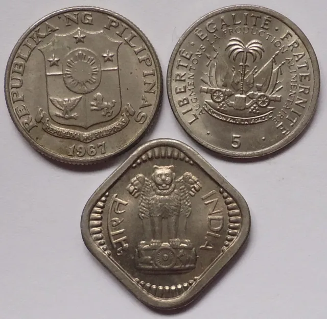 World Coins Lot Of 3, See Pics  0.99 Cents Auction  & Free Shipping (# 101)