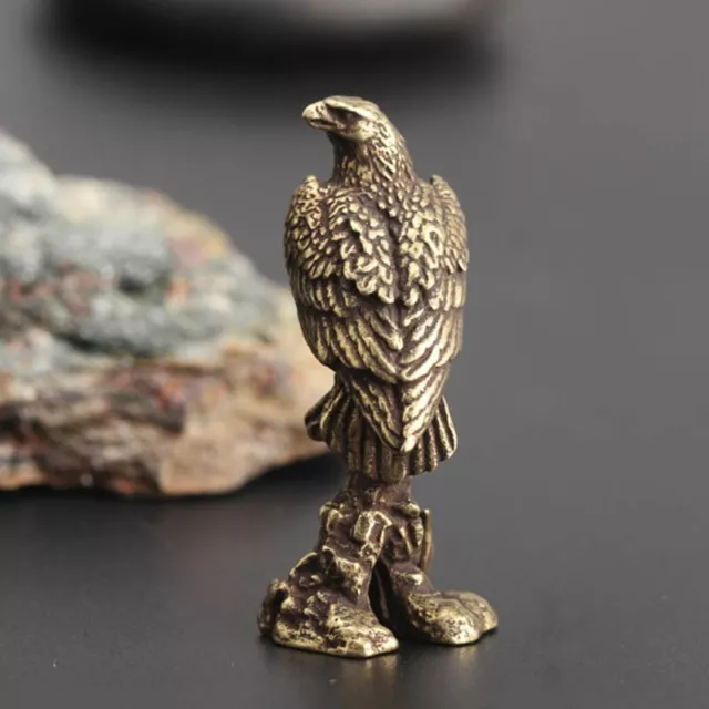 Handgefertigtes Kupfer Vogelornament Vintage Tierdekor für Schreibtischdekorati
