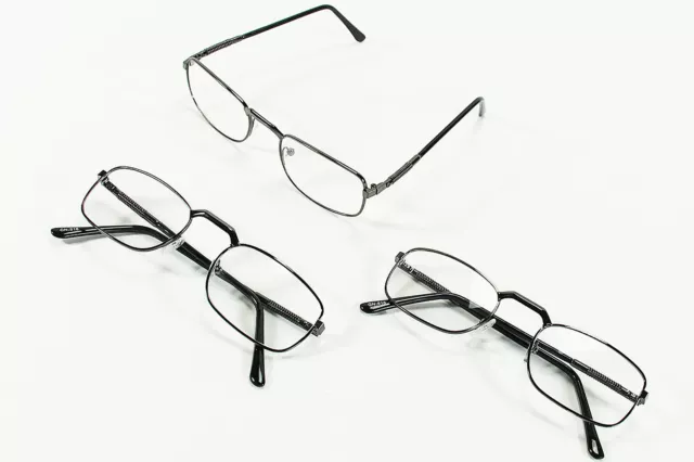 3x Lesebrillen SCHWARZ +3,50 Dioptrien Lesehilfe  Lesebrille mit Federung SCH