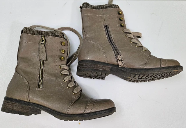DIRTY LAUNDRY MAZZY Lace Up Combat Womens tan Brown Casual ankle Boots sz 7.5 29.87 PicClick