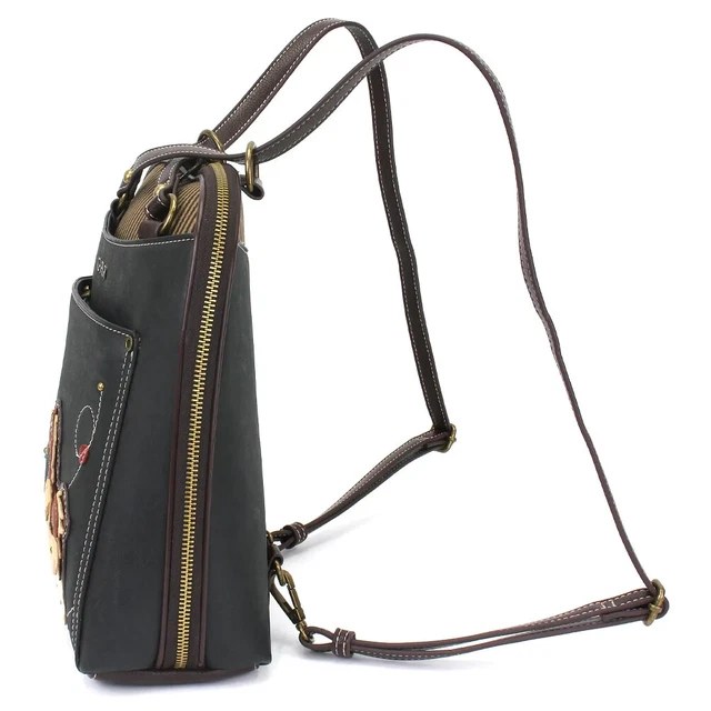 Sac À Dos Convertible Cheval Noir Chala Sac Fourre-Tout Sac Cuir Faux Toile 3
