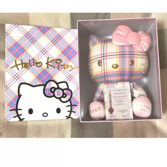 SANRIO HELLO KITTY 50th Anniversary Plush Dress Tartan Lochcarron 2025