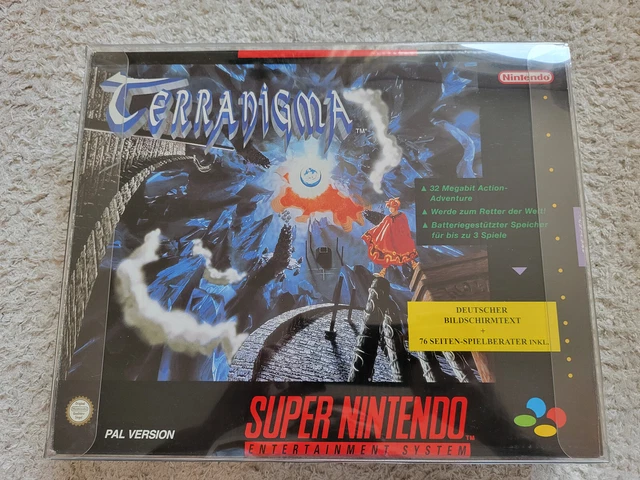 Terranigma snes Super Nintendo big box avec crystal box