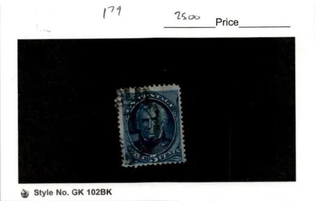 United States Postage Stamp, #179 Used, 1875 Zachery Taylor (AK)