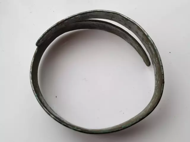 Old Original Viking Ancient Bronze Bracelet Kyiv Culture Period Ukraine Ornament