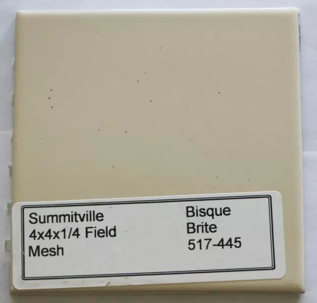 4x4 Tile White Bisque Glossy Vintage Mosaic Ceramic C#517 1 Pc