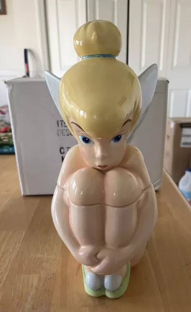 Vintage Discontinued Tinkerbell Cookie Jar Fairy Disney Direct Excellent Vintage Discontinued Tinkerbell Cookie Jar Fairy Disney Direct Excellent