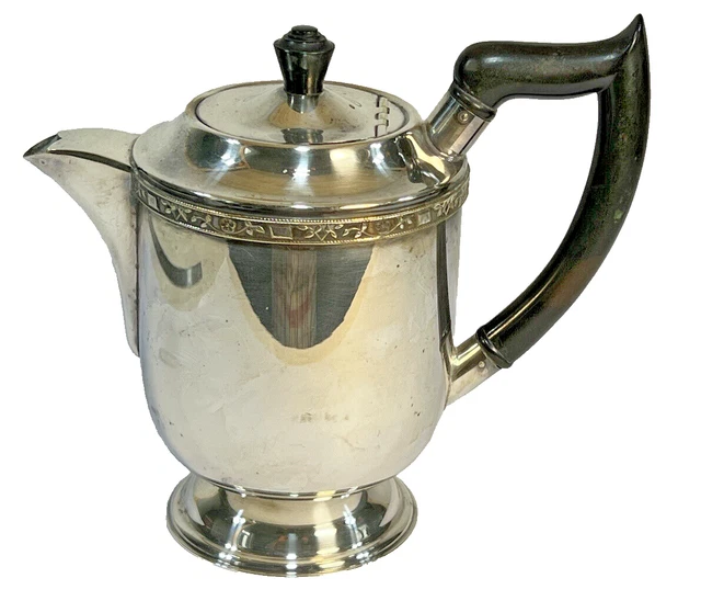 Coffee Pot Viners of Sheffield  g'd quality silver plate Bakelite handle Tarnish