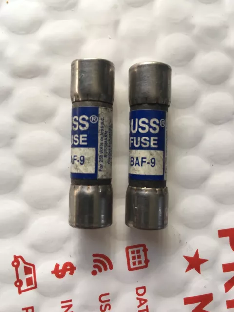 BUSSMANN BAF-9 - BUSS MIDGET FUSE (Pack of 2) New Old stock