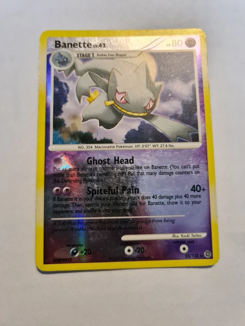 Pokémon card TCG Banette Secret Wonders 23/132 2007 Reverse Holo Rare Excellent