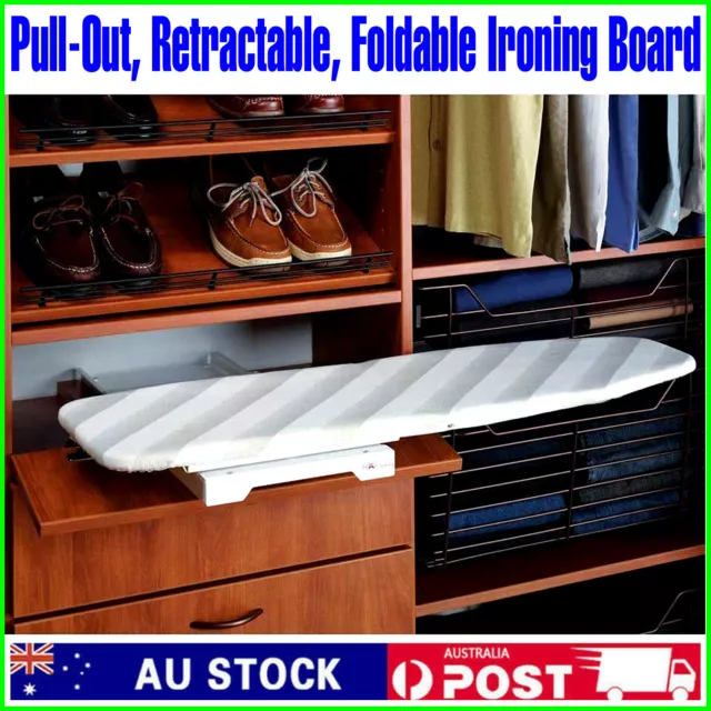 Pull Out Foldable Rotating Ironing Board Extendable Drawer Closet Space Saving 2