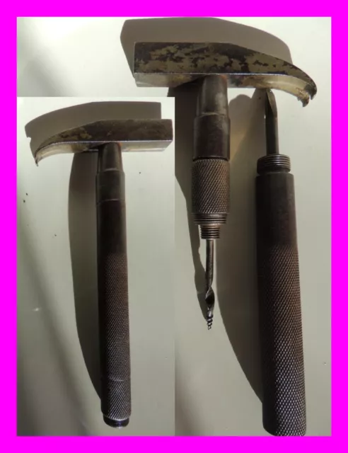 Outil Ancien Marteau Arrache Clous Vrille Tournevis