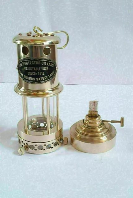 oil Lamp Nautical Ship Lantern Maritime Solid Brass Miner Antique Lamp