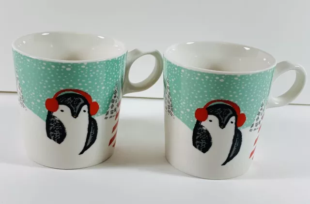 Starbucks Coffee Cup Holiday 2016 Penguin 10oz Mug Set Christmas Collection