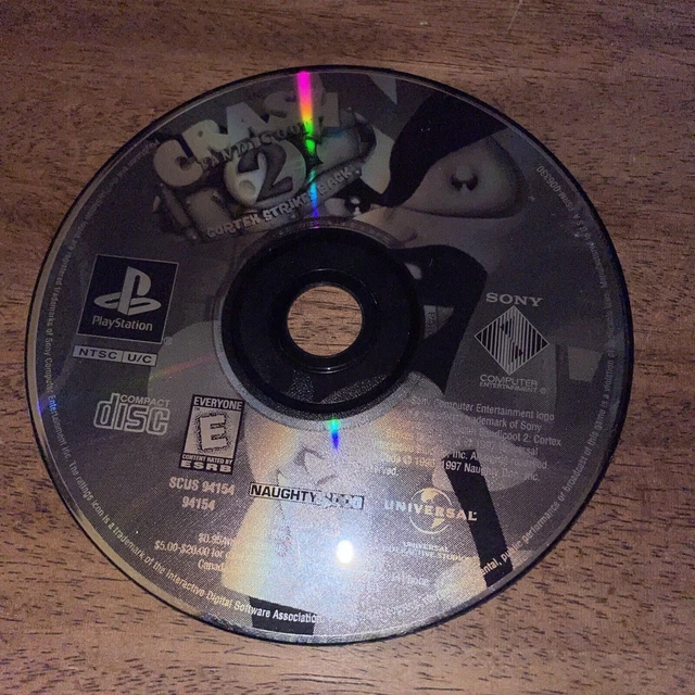 CRASH BANDICOOT 2 CORTEX STRIKES BACK SONY PLAYSTATION 1  PS1 Platinum Pal Euro Complete Good Condition 0711719766421