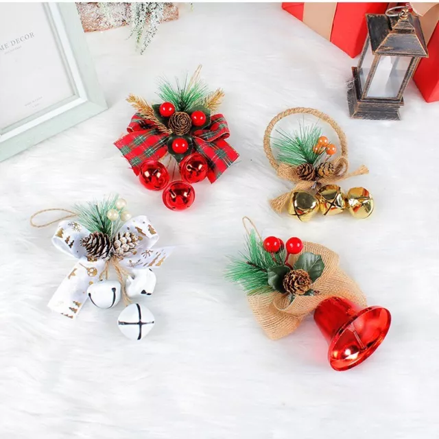 3PCS Christmas Bell Ornaments for Christmas Tree Hanging Bells Decoration Set