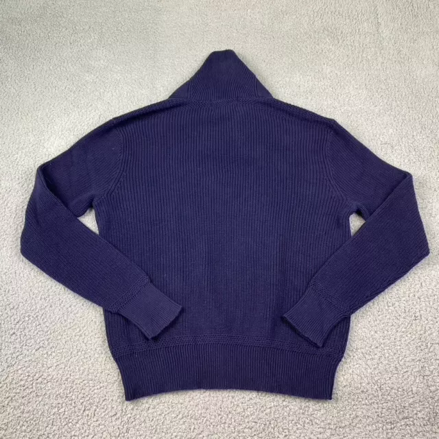 POLO RALPH LAUREN Shawl Collar Pullover Sweater Men's Large Blue $26.99 ...