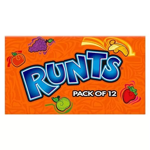 Runts Hard, Chewy & Fruity Candy, 5 Ounce Theater Candy Boxes (Pack of 12)