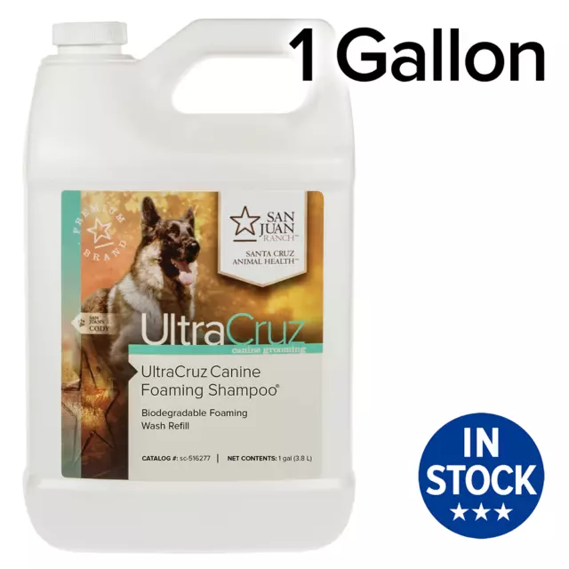 UltraCruz Canine Foaming Dog Shampoo, 1 Gallon Refill