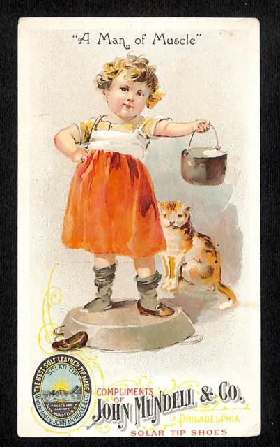 Mundell's Solar Tip Shoes WH & HM Miller York, PA Victorian Trade Card