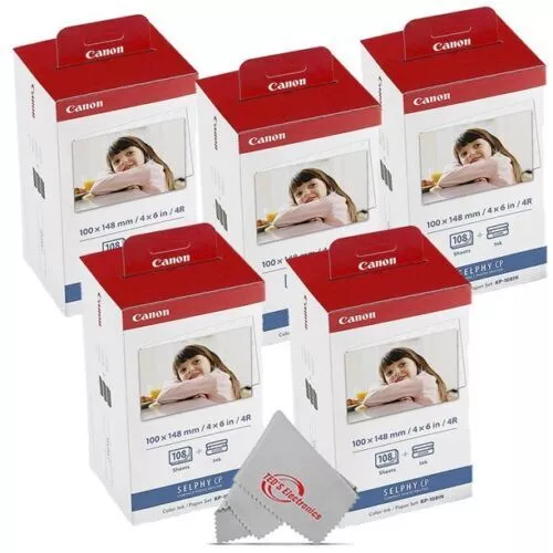 Canon KP-108IN Ink Paper for Selphy CP Serie Photo Printers CP1300 CP1500 Lot