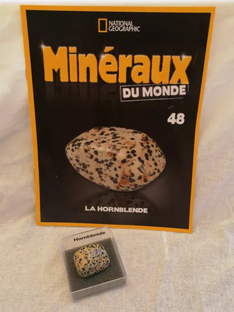 Collection Minéraux du monde n°48 Hornblende National Géographique + fascicule