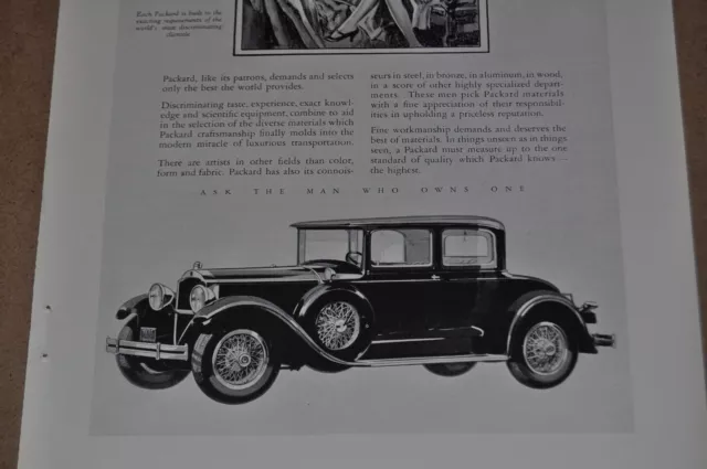 1929 Packard advertisement, PACKARD Coupe, discriminating clientele 3