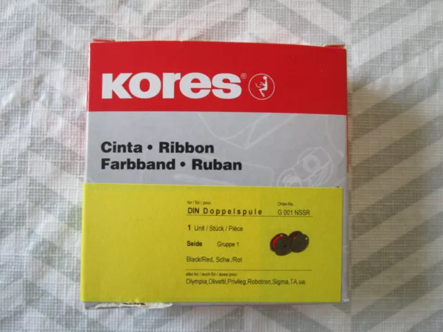 Kores Farbband Gruppe 1 DIN DS Seide schwarz / rot G001NSSR