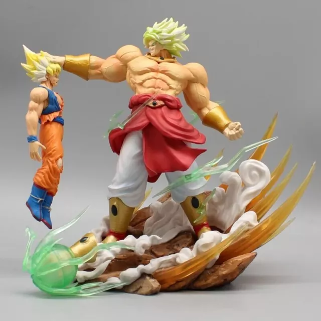 Figurine Dragon Ball Z Broly Vs Goku PVC 25 cm Collection DBZ Anime Statue Manga