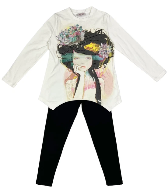 LAURA BIAGIOTTI RRP £189 Tshirt Top Pants Leggings AGE 7 8 Years Girls Kids A407