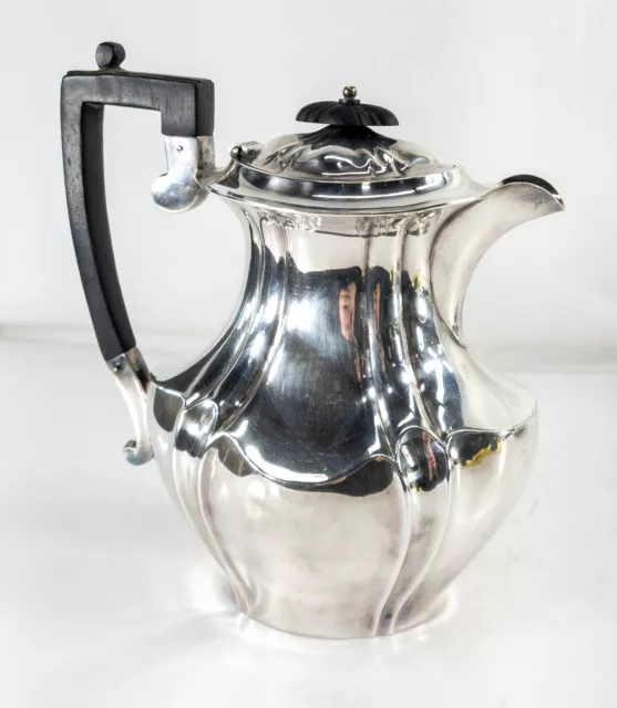 Antique English Sheffield Silverplate Coffee Pot Pitcher Tea Water