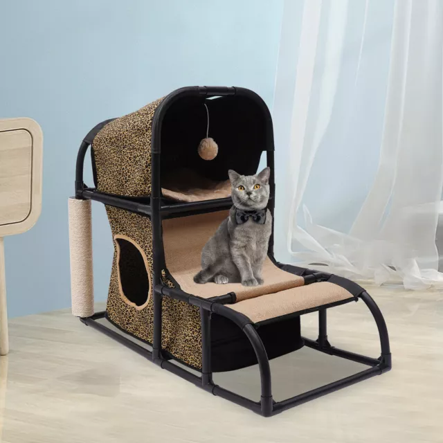 17.63lbs Safe Cat House Activity Playing House Condo for Cat Rest Cat Furniture