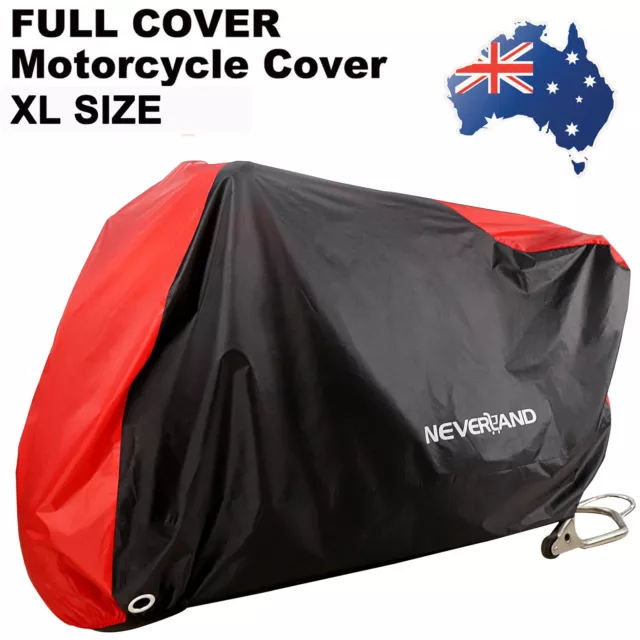 XL Red Motorcycle Cover Bike Waterproof Rain Dust Sun Protector For Honda Yamaha