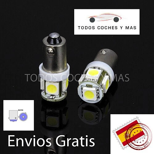 2 X BOMBILLAS Led Coche Bay9S 5 Smd 5050 H21W Clavijas Blanco EUR 4,65 PicClick