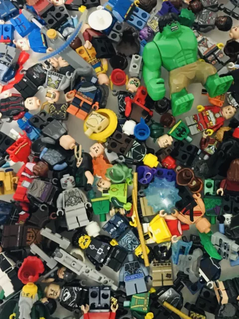 LEGO Bulk lot Superheros MINIFIGURE Random Parts and Pieces 1/32 Pound (0.5 oz)