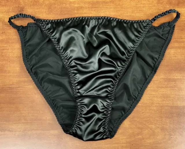 BLACK SATIN STRING Bikini Panty · Size XL/8 $29.99 - PicClick