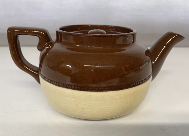 Gibbons Imperial Ware Teapot Vintage Brown And Cream Small Single Cup Pot