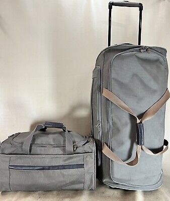 Hartmann Taupe Luggage Set 20” Soft  Duffle Bag & 30" Upright Wheeled Duffle Bag