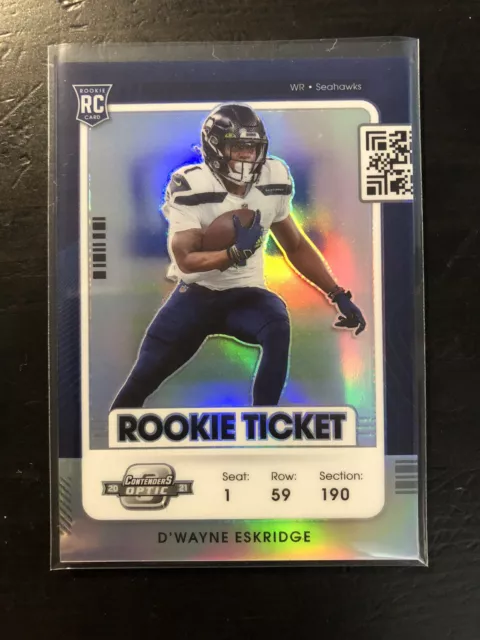 2021 Panini Contenders Optic Rookie Ticket Silver Prizm D'wayne Eskridge #64 Pwe