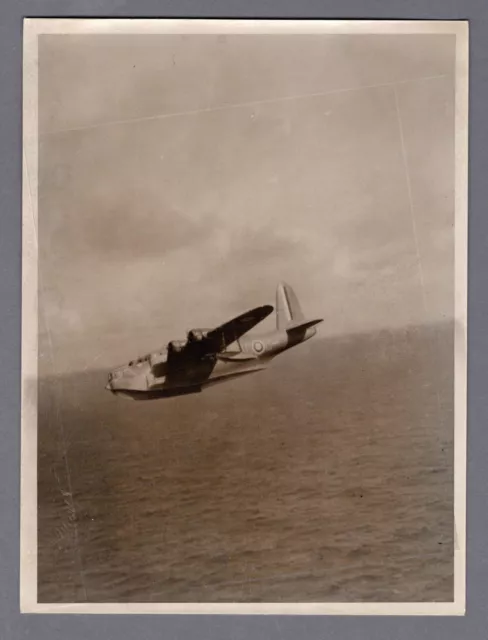 Short Sunderland Flying Boat Large Vintage Original Photo Raf - 3