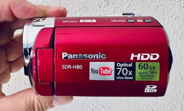 CAMÉSCOPE PANASONIC SDR-H90 80 Go disque dur/carte SD 70x zoom optique