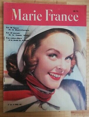 Lot 10 Magazines fashion MODE-HAUTE COUTURE REVUE MARIE FRANCE 1950 DIOR BALMAIN 
