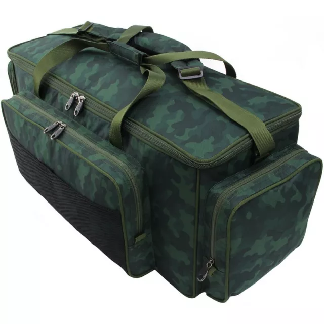 Carp Fishing Tackle Bag NGT 709C Large Camo Carry Tackle / Reel Bait Bag Holdall