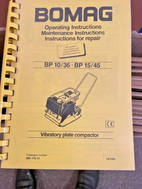 Bomag Bp10/36 Bp15/45 Operating And Maintenance Manual