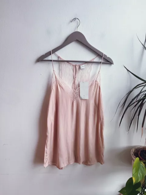 ZARA LACE TOP Blush Pink/ Nude, Brand New With Tag, Size small £1.86 -  PicClick UK